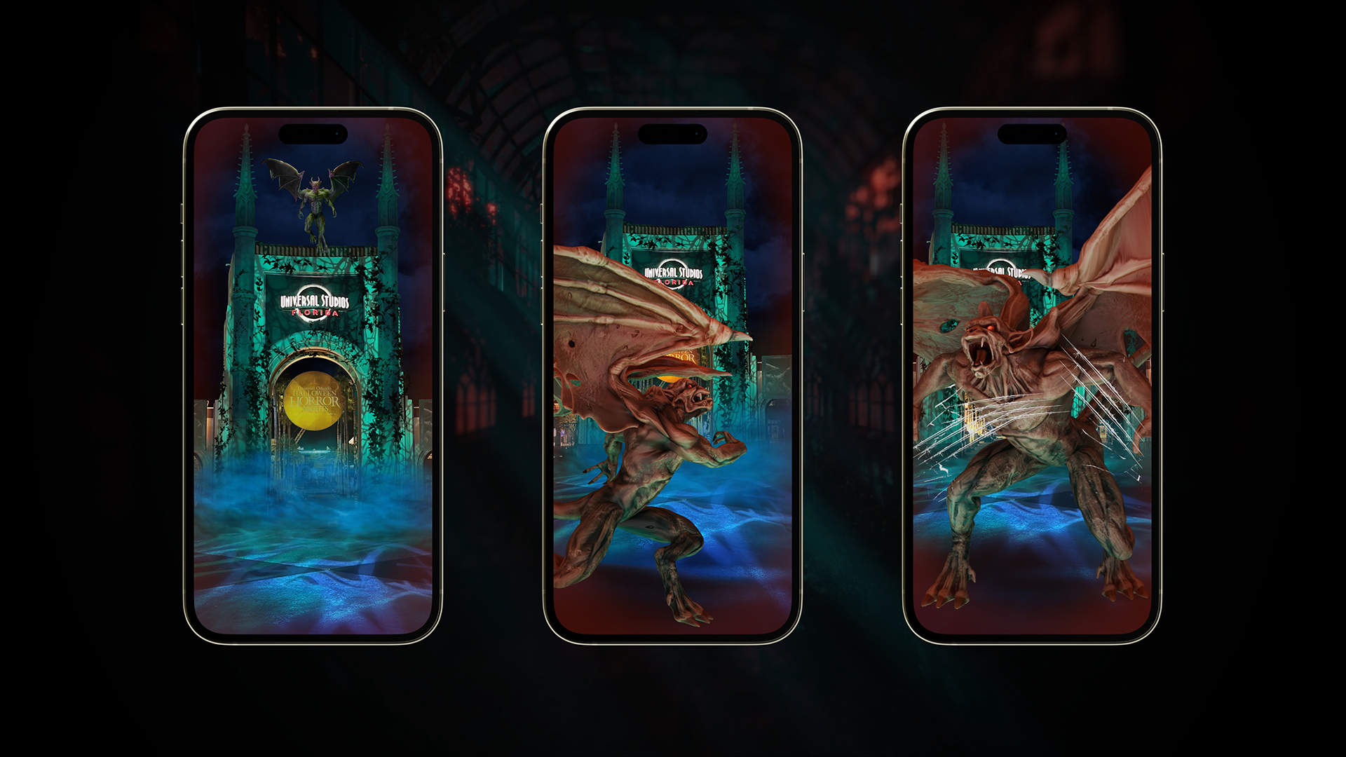 WebAR Mixed Reality Gargoyle Activation for Universal Destinations and Experiences